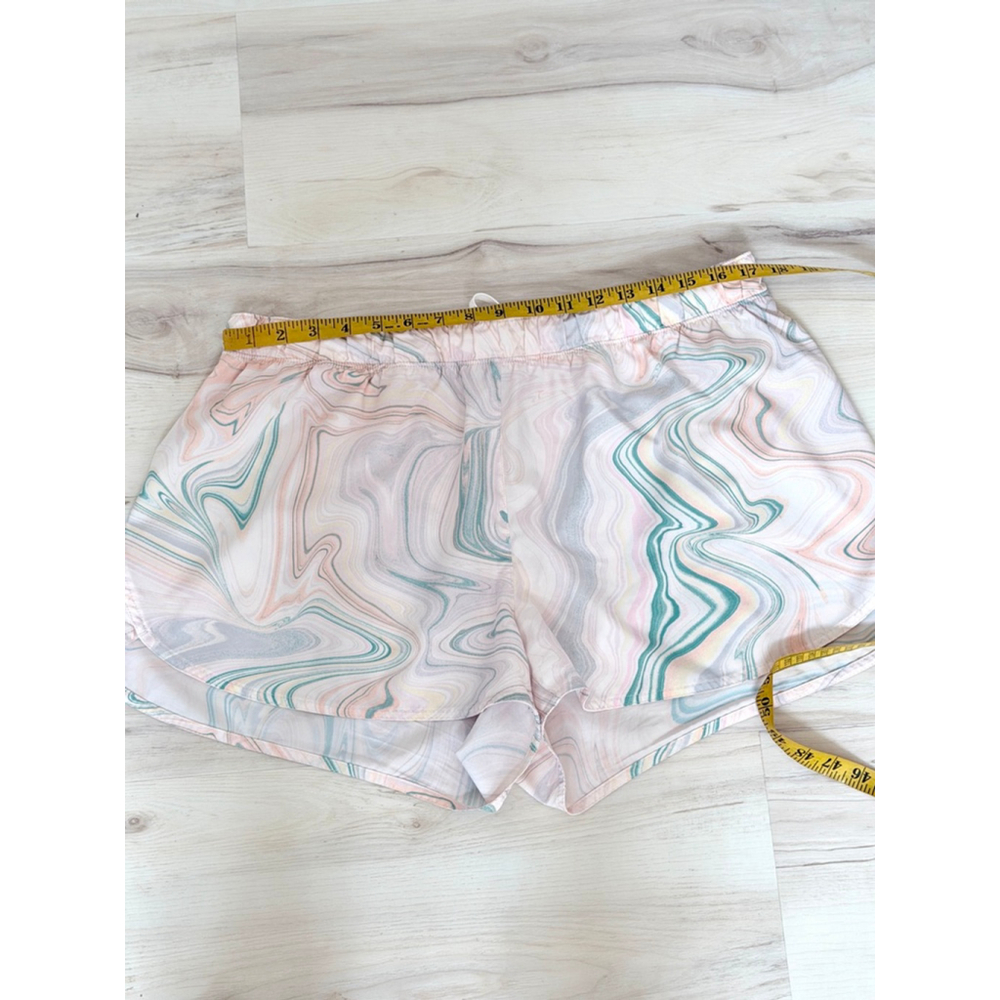 Old Navy XL Dri-Fit Painted Swirl Shorts Green Pink Peach